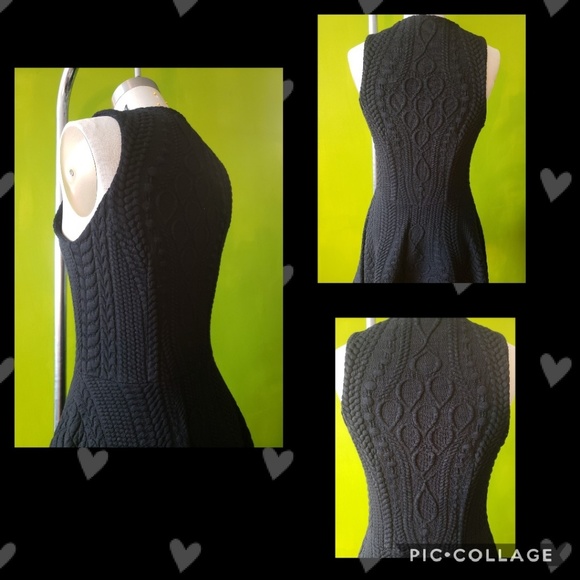 Nicholas Leather Panel Zip Front Knit Dress - Picture 4 of 7